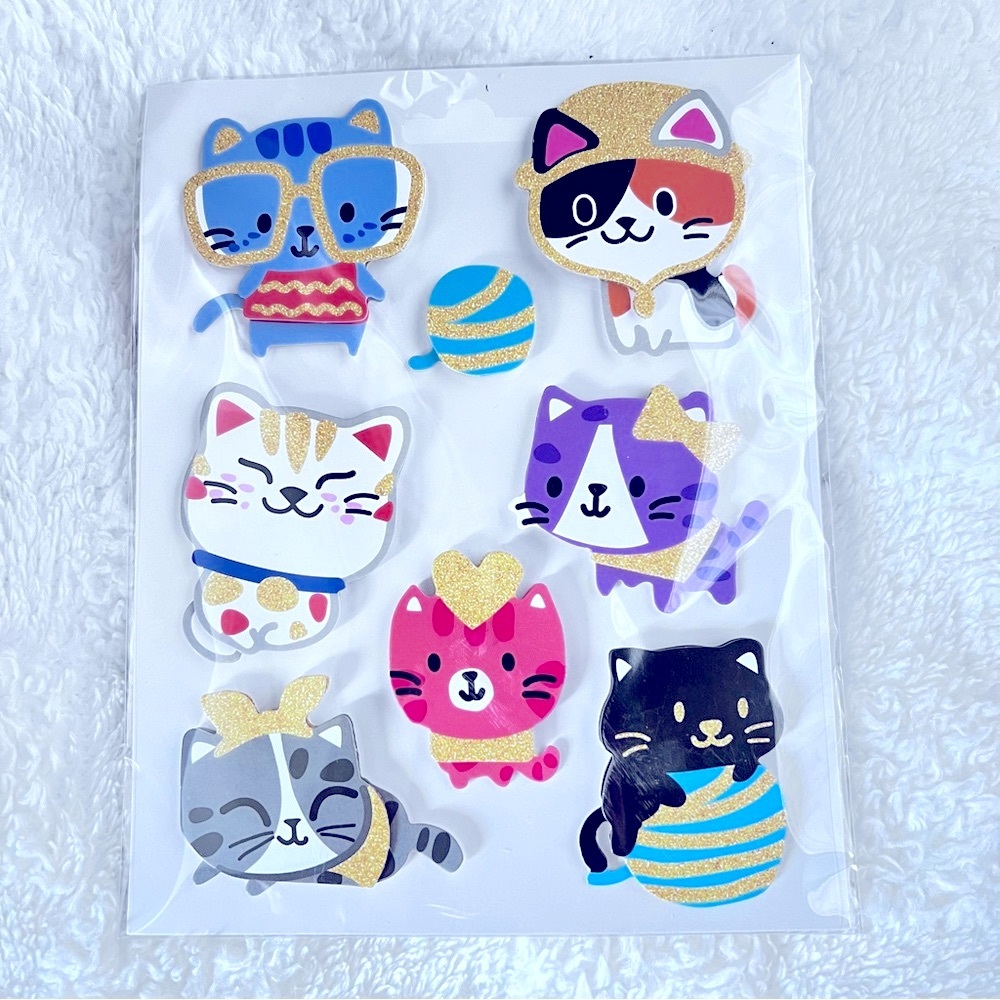 Cat raised stickers